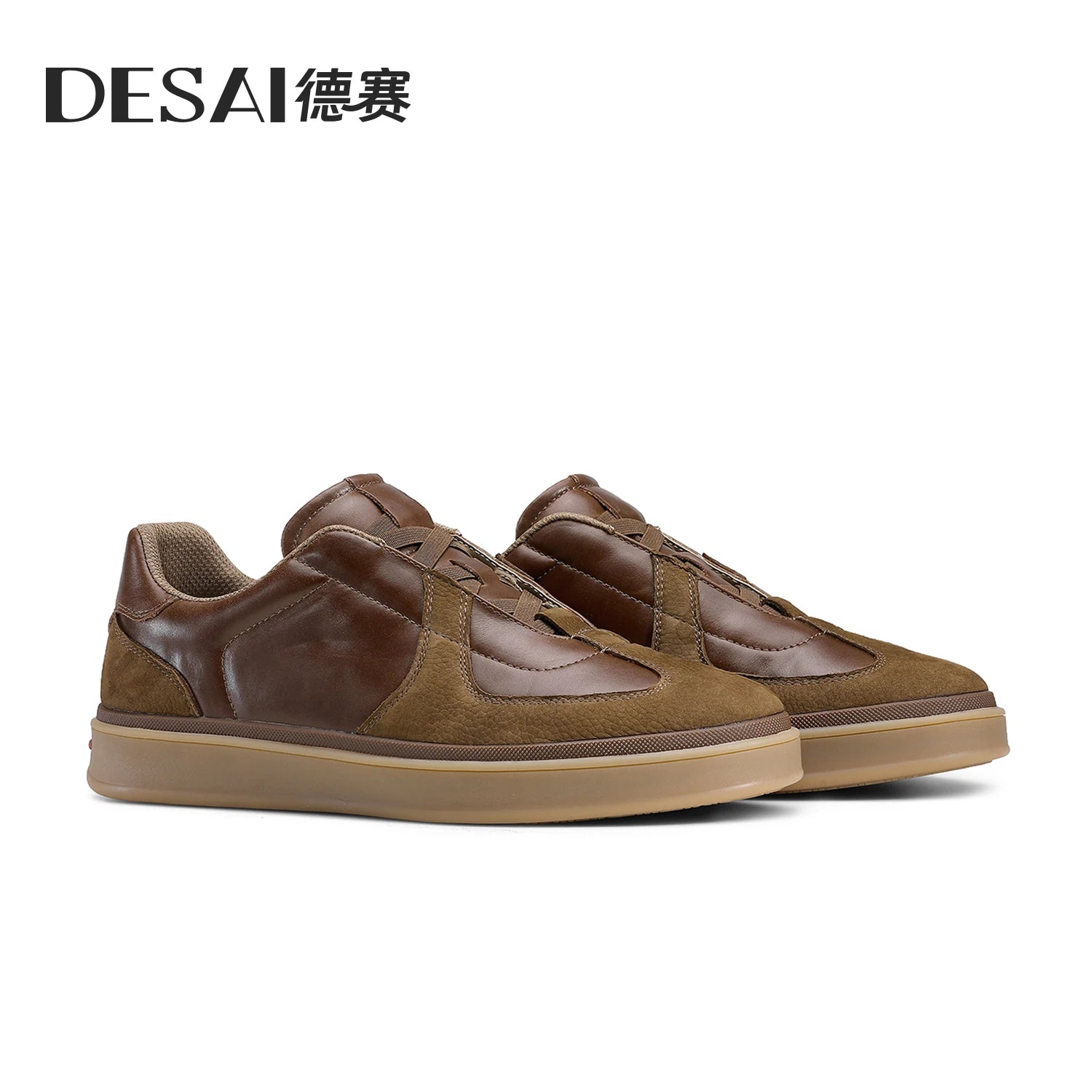 DESAI Retro versatile lightweight casual plimsoll shoes for men; slip on, no laces, comfortable for commuting