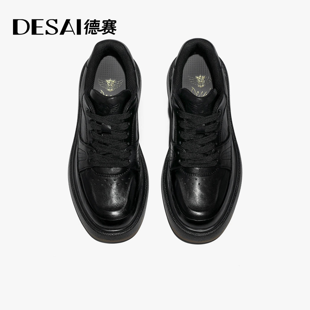 DESAI Genuine leather men's comfortable soft sole casual shoes breathable versatile sports men's shoes