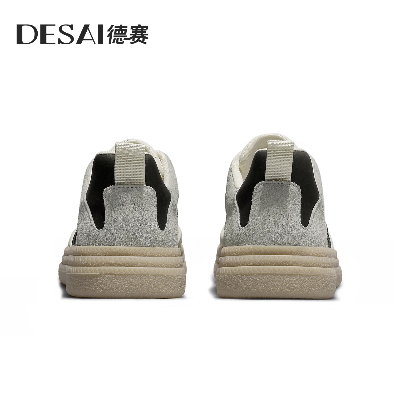 DESAI Men's perforated breathable plimsolls with soft sole, comfortable and lightweight sports leisure shoes