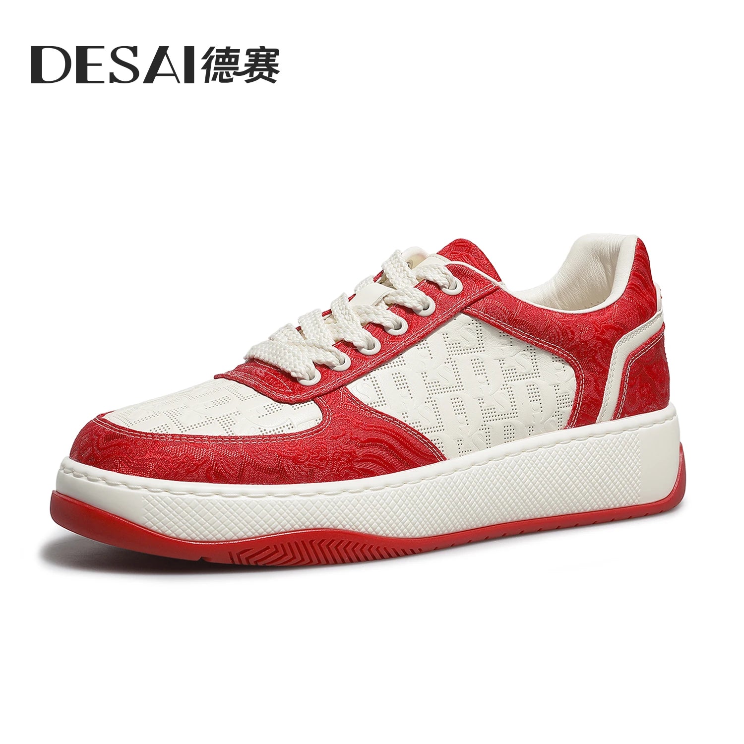 DESAI Eastern embroidery spring low-top men's low-top casual shoes versatile breathable fashionable men's shoes