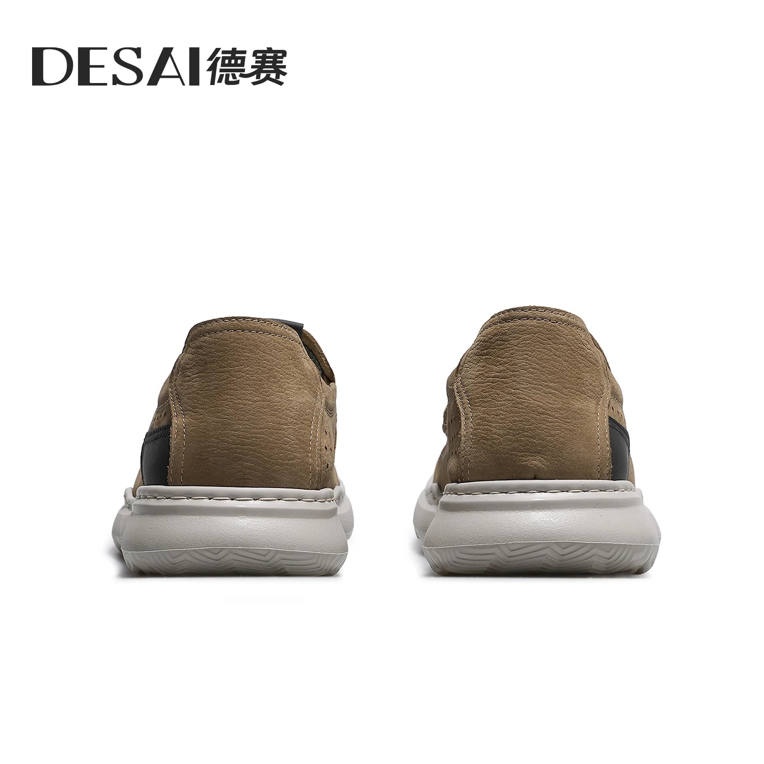 DESAI Breathable lazy soft sole leisure shoes perforated lightweight versatile men's shoes