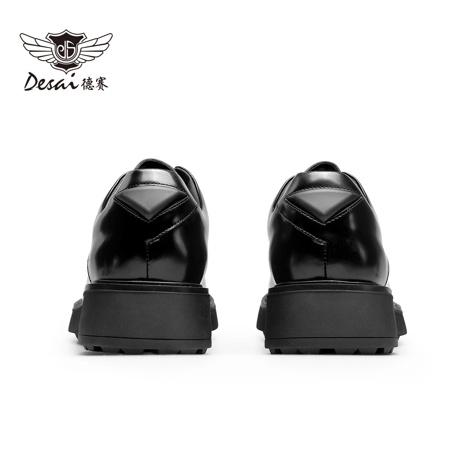 DESAI Casual leather shoes genuine leather formal derby shoes British style commuting height increase